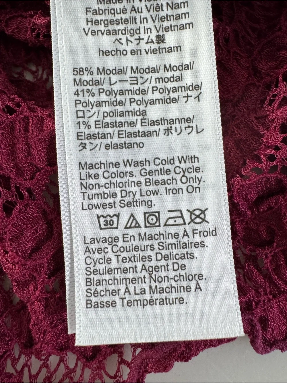 J. Crew Raspberry Textured Long Sleeve Top